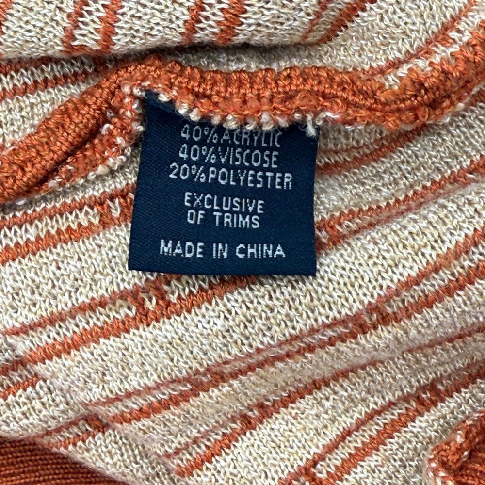 Michael Irvin Mens Orange Knit Cardigan Sweater Toggle Closure Zipper XXL Zip - Picture 9 of 14